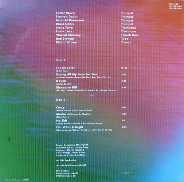 Lester Bowie's Brass Fantasy - Avant Pop | ECM Records (ECM 1326) - 2 Lester Bowie's Brass Fantasy - Avant Pop | ECM Records (ECM 1326) - 2