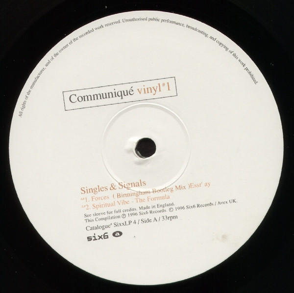 Various - Communiqué - Singles & Signals | Six6 (SIXXLP 4) - 3 Various - Communiqué - Singles & Signals | Six6 (SIXXLP 4) - 3