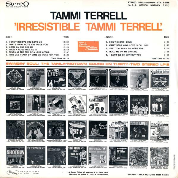 Tammi Terrell - Irresistible Tammi Terrell | Tamla Motown (MTM S-3256) - 2 Tammi Terrell - Irresistible Tammi Terrell | Tamla Motown (MTM S-3256) - 2