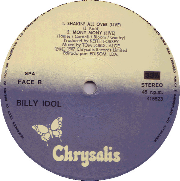Billy Idol - Mony Mony | Chrysalis (415523) - 3