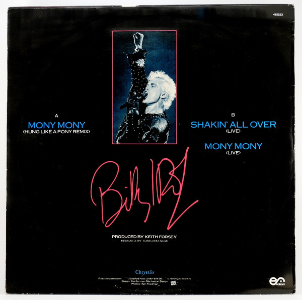 Billy Idol - Mony Mony | Chrysalis (415523) - 2
