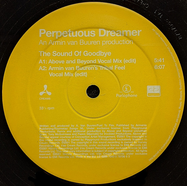 Perpetuous Dreamer - The Sound Of Goodbye | Cream (CREAM 6121) - 3 Perpetuous Dreamer - The Sound Of Goodbye | Cream (CREAM 6121) - 3