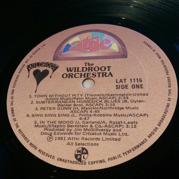 The Wildroot Orchestra - The Wildroot Orchestra [Vinyl] | Attic (LAT 1115) - 3