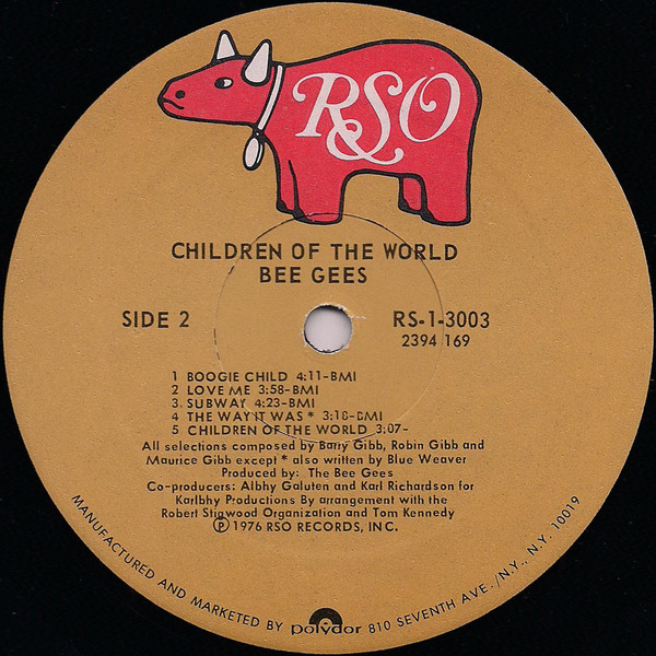 Bee Gees - Children Of The World | RSO (RS-1-3003) - 4 Bee Gees - Children Of The World | RSO (RS-1-3003) - 4