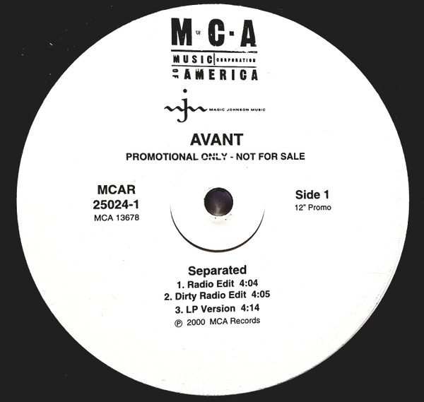 Avant - Separated | MCA Records (MCAR-25024-1) - main