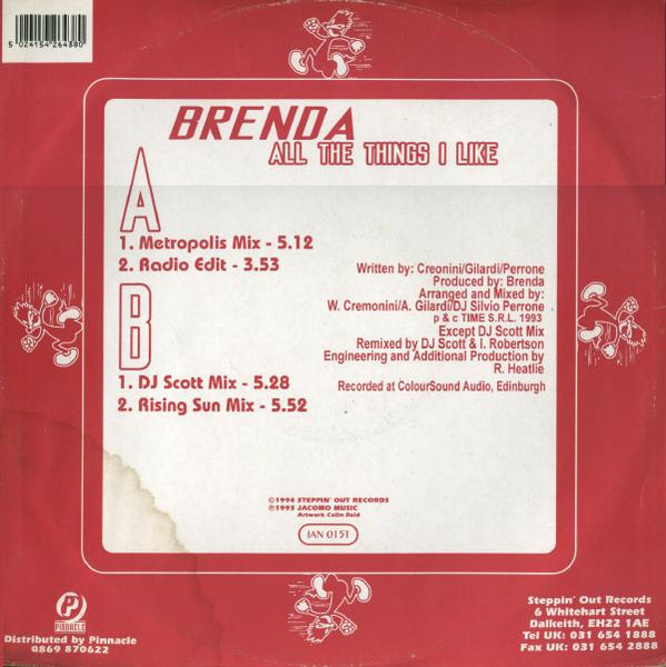Brenda - All The Things I Like | Steppin' Out Records (IAN 015 T) - 2