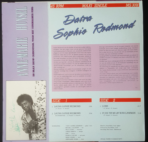 Anne-Marie Hunsel - Datra Sophie Redmond | Not On Label (MS 3091) - 4
