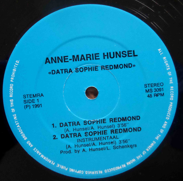 Anne-Marie Hunsel - Datra Sophie Redmond | Not On Label (MS 3091) - 2