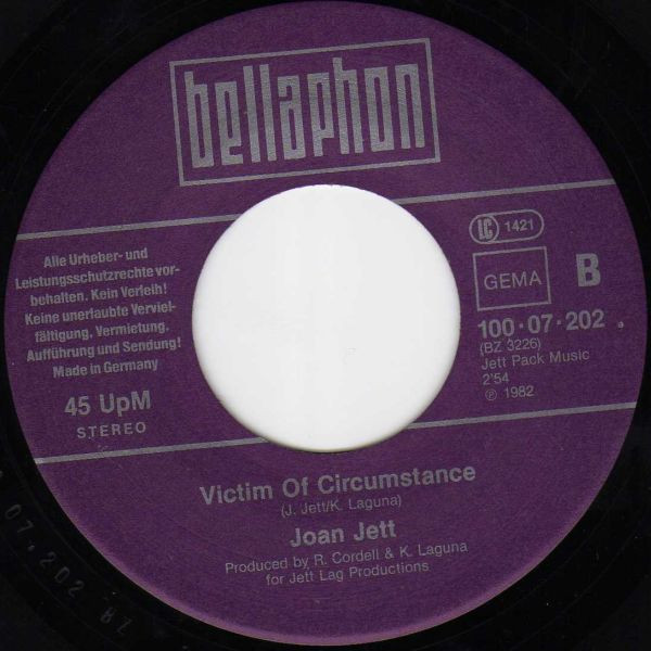 Joan Jett - Do You Wanna Touch Me (Oh Yeah) | Bellaphon (100·07·202) - 4