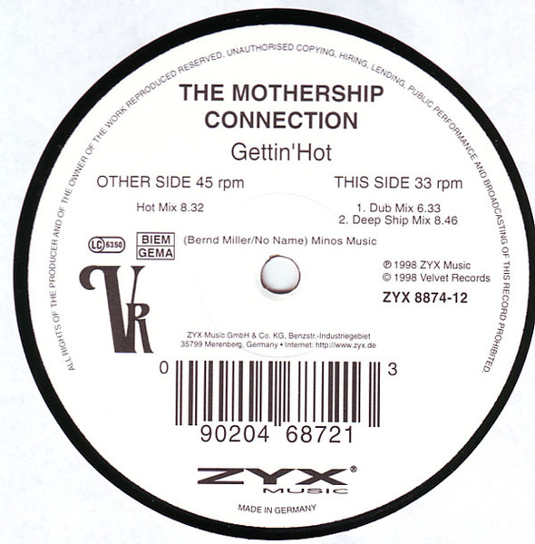 Mothership Connection - Gettin' Hot | ZYX Music (ZYX 8874-12) - main Mothership Connection - Gettin' Hot | ZYX Music (ZYX 8874-12) - main