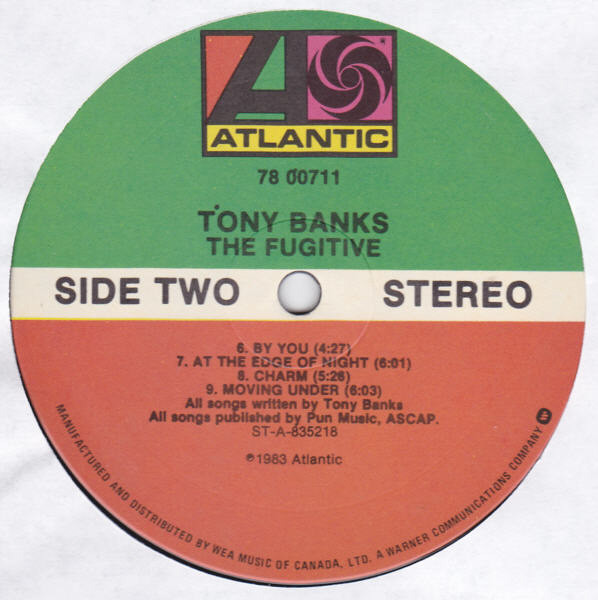 Tony Banks - The Fugitive [Vinyl] | Atlantic (78 00711) - 4