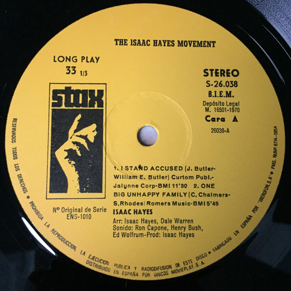 Isaac Hayes - The Isaac Hayes Movement | Stax (S-26.038) - 4