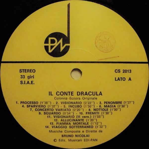 Bruno Nicolai - Il Conte Dracula (Colonna Sonora Originale) | Edipan (CS 2013) - 3 Bruno Nicolai - Il Conte Dracula (Colonna Sonora Originale) | Edipan (CS 2013) - 3