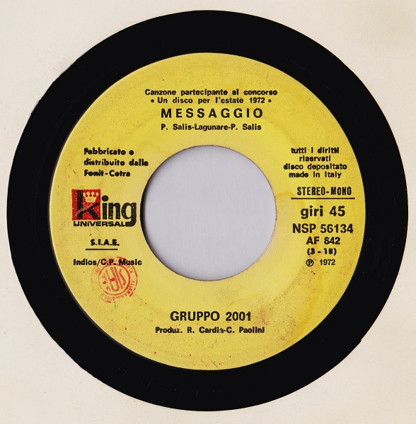 Gruppo 2001 - Messaggio | King Universal (NSP 56134) - main