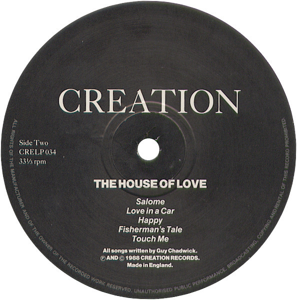 The House Of Love - The House Of Love | Creation Records (CRELP 34) - 4