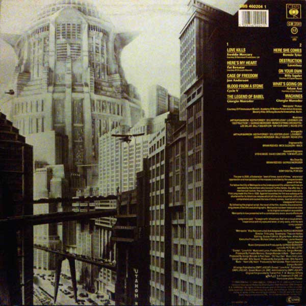 Various - Metropolis (Original Motion Picture Soundtrack) | CBS (CBS 460204 1) - 2 Various - Metropolis (Original Motion Picture Soundtrack) | CBS (CBS 460204 1) - 2
