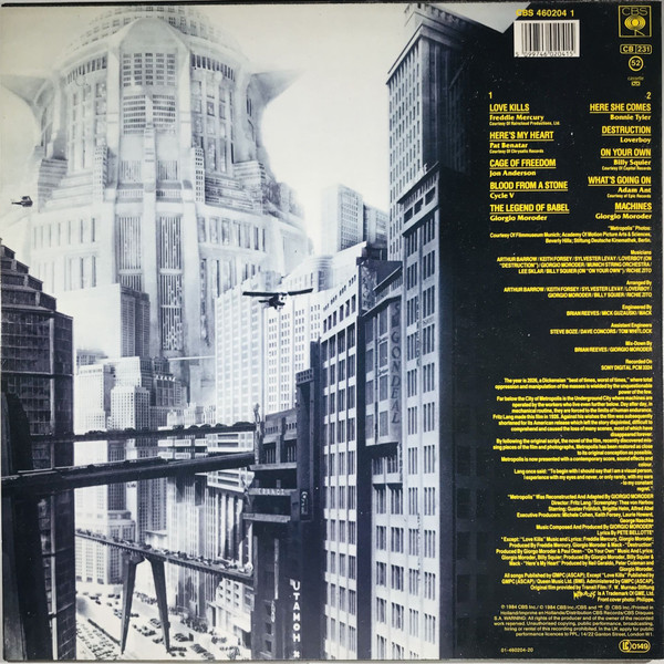 Various - Metropolis (Original Motion Picture Soundtrack) | CBS (CBS 460204 1) - 4 Various - Metropolis (Original Motion Picture Soundtrack) | CBS (CBS 460204 1) - 4
