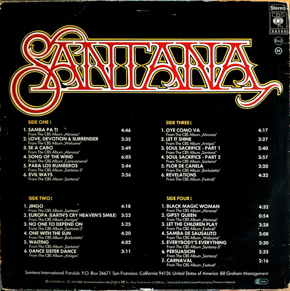 Santana - 25 Hits | CBS (88285) - 4 Santana - 25 Hits | CBS (88285) - 4