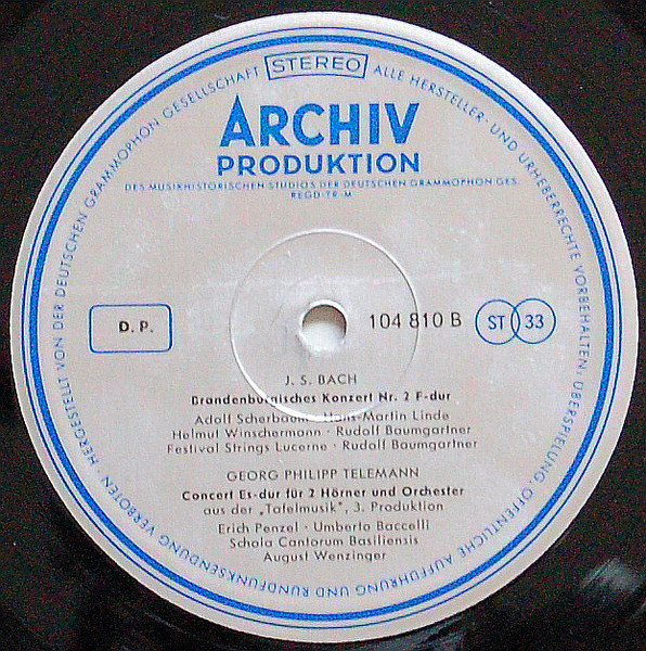 Jean-Joseph Mouret / Georg Friedrich Händel / Johann Sebastian Bach / Georg Philipp Telemann - Festival de Musique Baroque | Archiv Produktion (104 810) - 4 Jean-Joseph Mouret / Georg Friedrich Händel / Johann Sebastian Bach / Georg Philipp Telemann - Festival de Musique Baroque | Archiv Produktion (104 810) - 4
