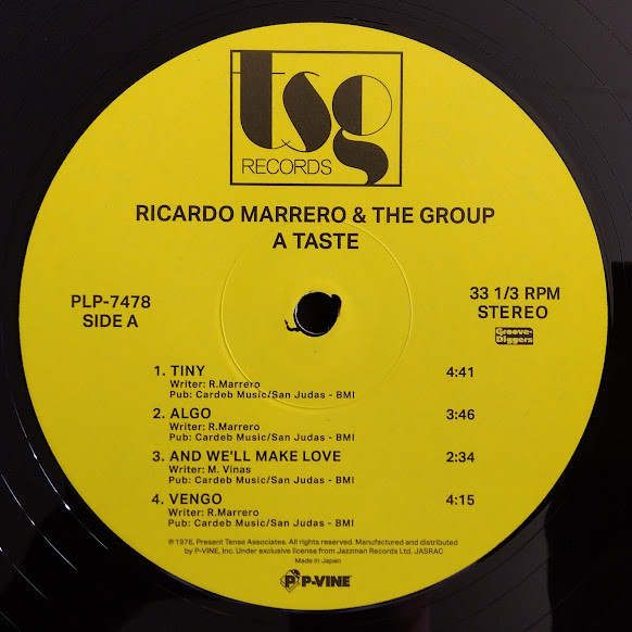 Ricardo Marrero & The Group - A Taste | P-Vine Records (PLP-7478) - 3