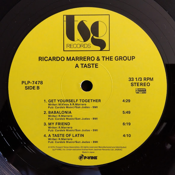 Ricardo Marrero & The Group - A Taste | P-Vine Records (PLP-7478) - 4
