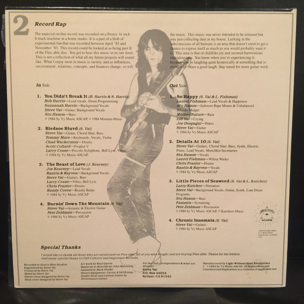 Steve Vai - Flex-Able Leftovers | Urantia Records (IM777) - 2 Steve Vai - Flex-Able Leftovers | Urantia Records (IM777) - 2