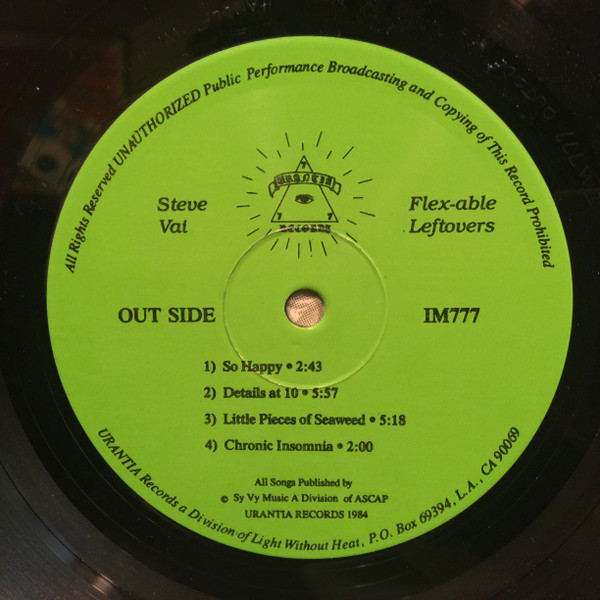 Steve Vai - Flex-Able Leftovers | Urantia Records (IM777) - 4 Steve Vai - Flex-Able Leftovers | Urantia Records (IM777) - 4