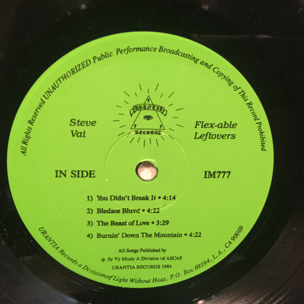 Steve Vai - Flex-Able Leftovers | Urantia Records (IM777) - 3 Steve Vai - Flex-Able Leftovers | Urantia Records (IM777) - 3