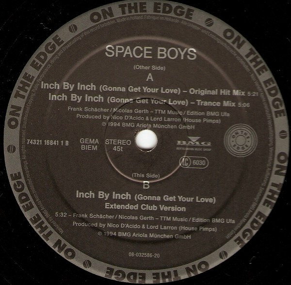 Space Boys - Inch By Inch (Gonna Get Your Love) | On The Edge (74321 16841 1) - 4