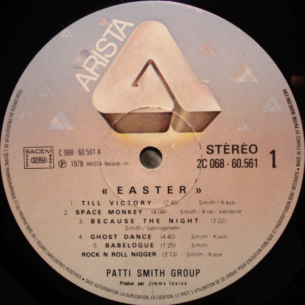 Patti Smith Group - Easter | Arista (2C 068 60561) - 4 Patti Smith Group - Easter | Arista (2C 068 60561) - 4
