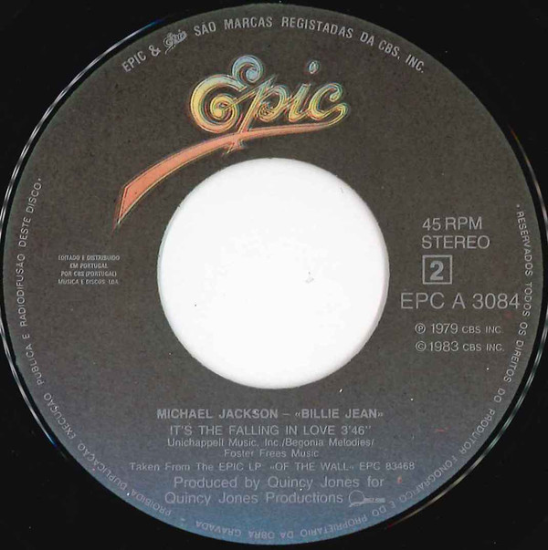 Michael Jackson - Billie Jean | Epic (EPC A 3084) - main