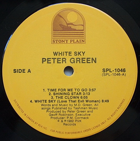 Peter Green - White Sky | Stony Plain Records (SPL-1046) - 3 Peter Green - White Sky | Stony Plain Records (SPL-1046) - 3