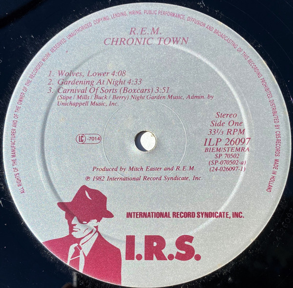 R.E.M. - Chronic Town | I.R.S. Records (26097) - 3