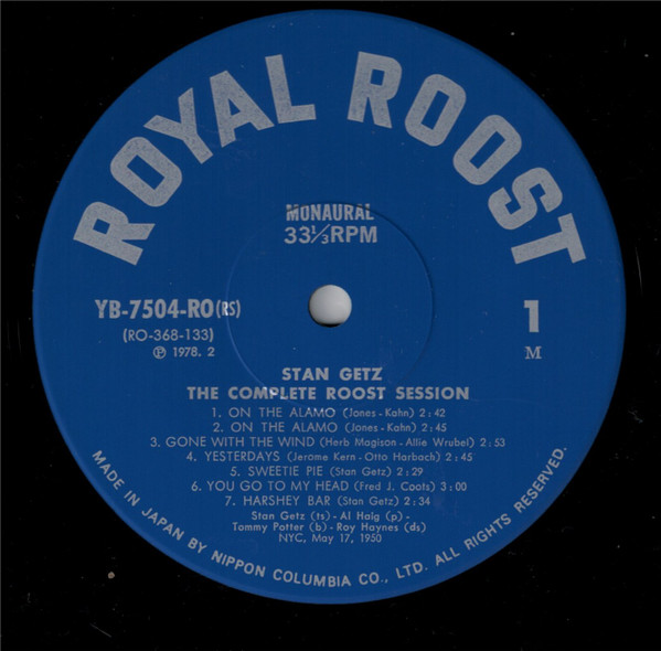 Stan Getz - The Complete Roost Session - Split Kick | Royal Roost (YB-7504~5-RO) - 3