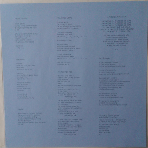Annette Peacock - I Have No Feelings | Ironic Records (IRONIC 4) - 3 Annette Peacock - I Have No Feelings | Ironic Records (IRONIC 4) - 3