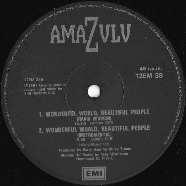 Amazulu - Wonderful World, Beautiful People | EMI (12 EM 38) - 4