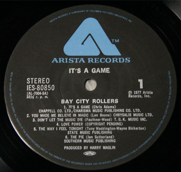Bay City Rollers - It's A Game | Arista (IES-80850) - 4 Bay City Rollers - It's A Game | Arista (IES-80850) - 4
