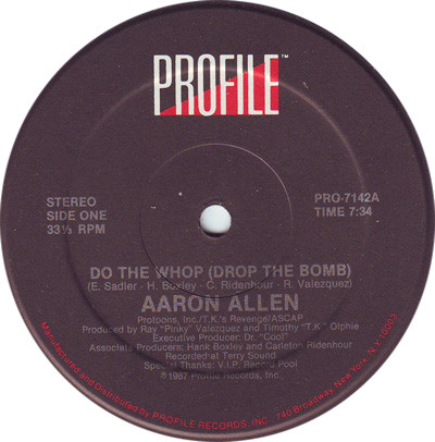 Aaron Allen - Do The Whop (Drop The Bomb) | Profile Records (PRO-7142) - main Aaron Allen - Do The Whop (Drop The Bomb) | Profile Records (PRO-7142) - main