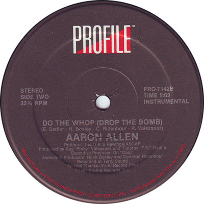 Aaron Allen - Do The Whop (Drop The Bomb) | Profile Records (PRO-7142) - 2 Aaron Allen - Do The Whop (Drop The Bomb) | Profile Records (PRO-7142) - 2