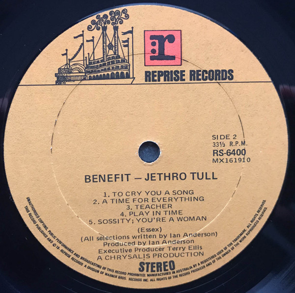 Jethro Tull - Benefit | Reprise Records (RS 6400) - 4 Jethro Tull - Benefit | Reprise Records (RS 6400) - 4