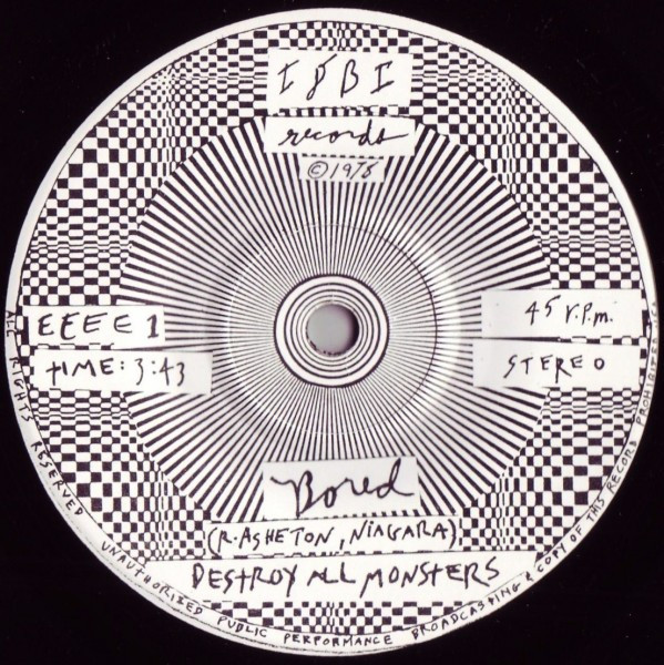 Destroy All Monsters - Bored / You're Gonna Die | IDBI Records (EEEE 1) - 3