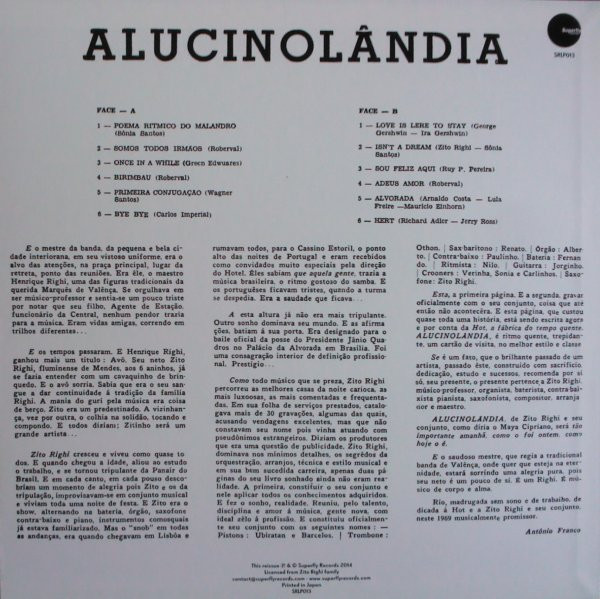 Zito Righi E Seu Conjunto - Alucinolândia | Superfly Records (SRLP013) - 2 Zito Righi E Seu Conjunto - Alucinolândia | Superfly Records (SRLP013) - 2