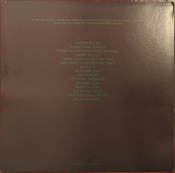 Talking Heads - 1975 LP | Swingshift Records (TSR-00787) - 2