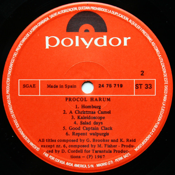 Procol Harum - Procol Harum | Polydor (24 75 719) - 4 Procol Harum - Procol Harum | Polydor (24 75 719) - 4