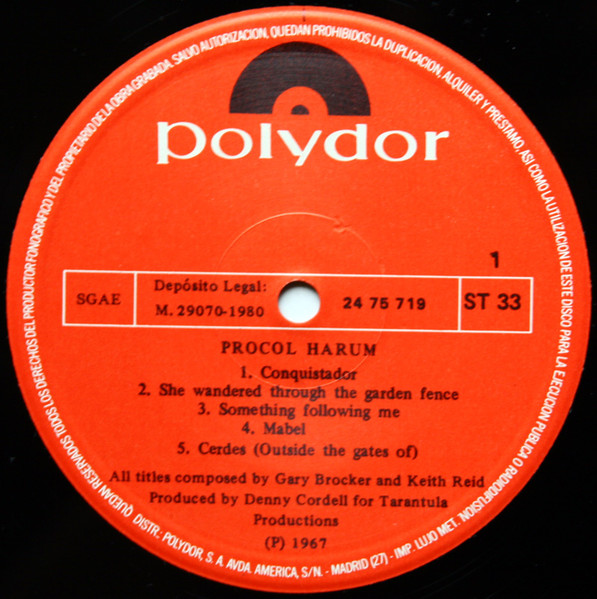 Procol Harum - Procol Harum | Polydor (24 75 719) - 3 Procol Harum - Procol Harum | Polydor (24 75 719) - 3