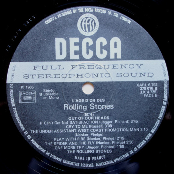 The Rolling Stones - «L'âge D'or» Des Rolling Stones - Vol 4 - Satisfaction | Decca (278 016) - 4 The Rolling Stones - «L'âge D'or» Des Rolling Stones - Vol 4 - Satisfaction | Decca (278 016) - 4