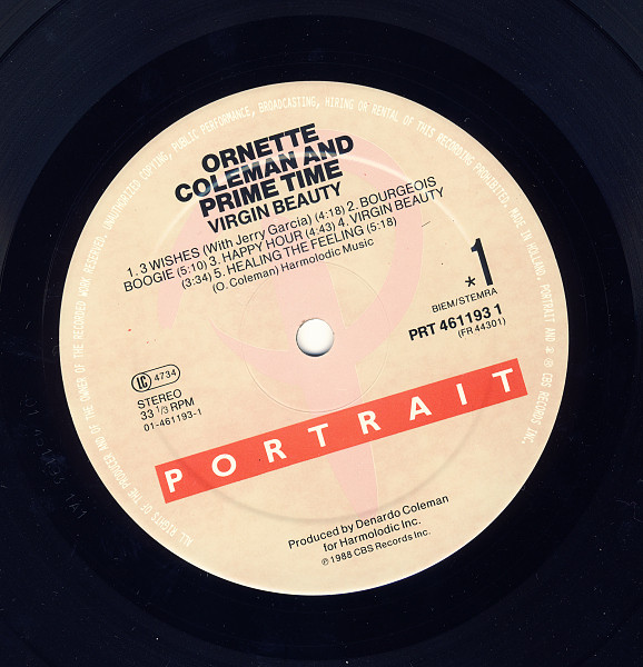 Ornette Coleman And Prime Time - Virgin Beauty | Portrait (PRT 461193 1) - 3