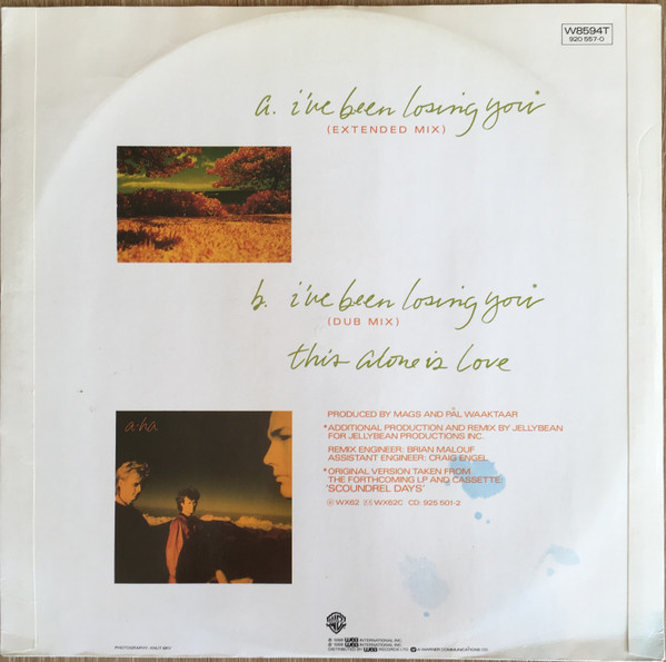 a-ha - I've Been Losing You | Warner Bros. Records (W 8594 (T))