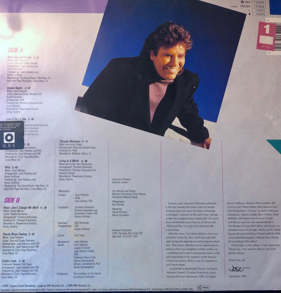 José Feliciano - I'm Never Gonna Change | EMI (064 7 91979 1) - 3 José Feliciano - I'm Never Gonna Change | EMI (064 7 91979 1) - 3