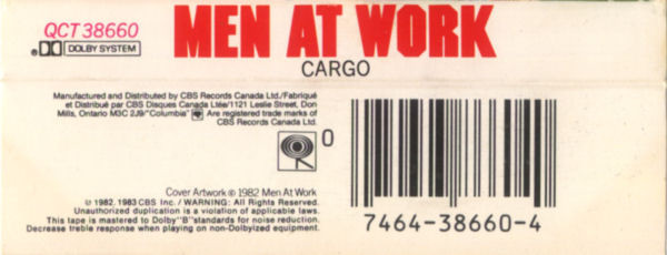 Men At Work - Cargo | Columbia (QCT 38660) - 3